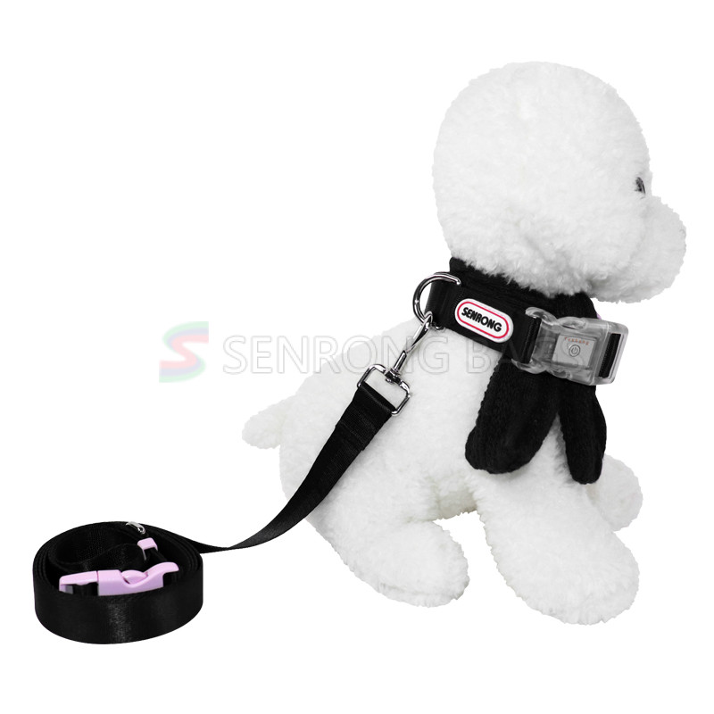 OEM Custom GPS LED Dog Harness No Escape Adjustable Smart Pet Vest Private Label Tracking Puppy Lead for Teddy Bichon SW25-003B