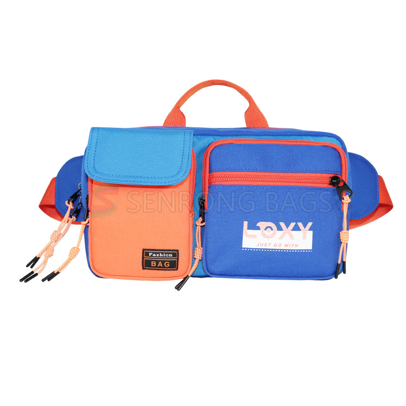 Multi Color Nylon Urban Insulated OEM/ODM Cycling Crossbody Bag Lightweight Candy Contrast waist gym bag  LX22-013B