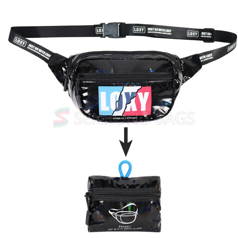 Vietnamese supplier iridescent Folding Insulated Waist gym Bag LX22-032D