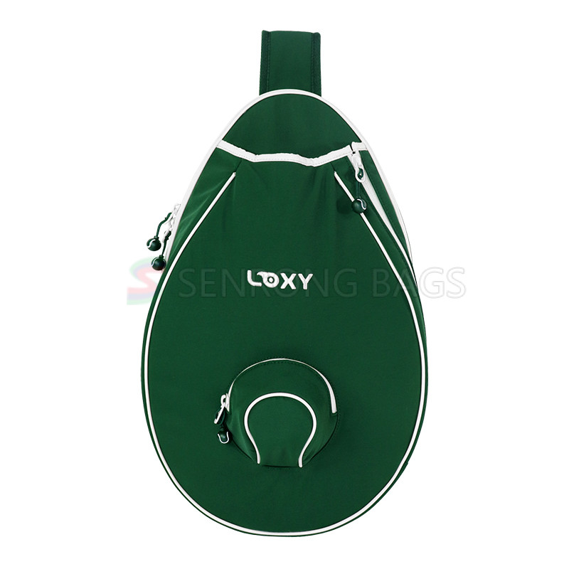 Customizable Nylon Crossbody Gym Bag Pickleball Tennis Bag Badminton Table Tennis Racket Holder Single Shoulder Sports Backpack LX24-028B