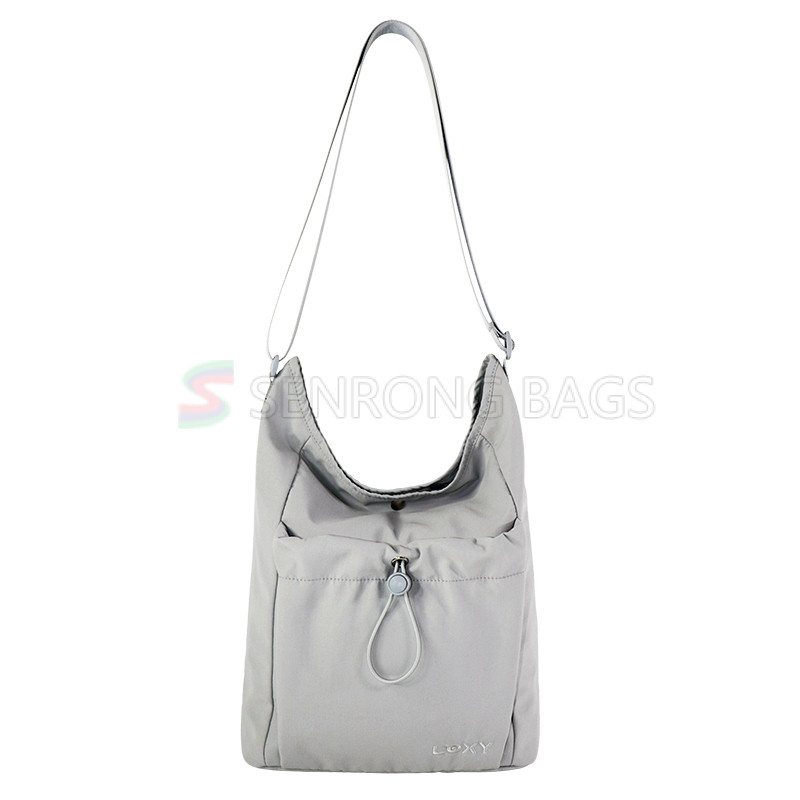 Custom Korean-style Fashionable Nylon Crossbody Bag Arrivalcasual Versatile Pleated Zipper Closure Foldable Shoulder Bag LX24-036A