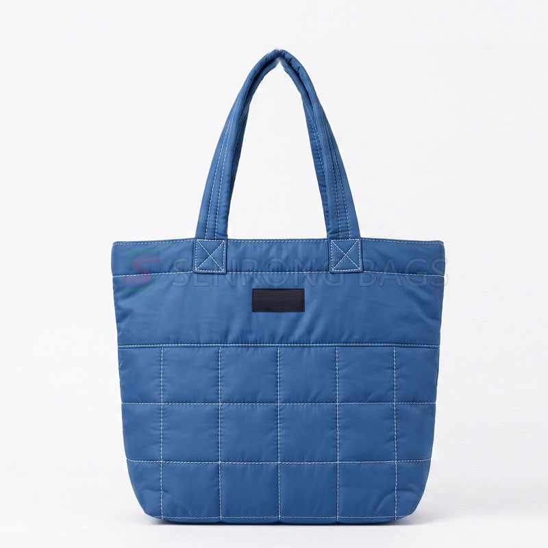 Gemini student Quilted Tote Bag Puffer Padded Shoulder Bag Large Hobo Purse Lightweight Nylon Handbag SRF23-012R