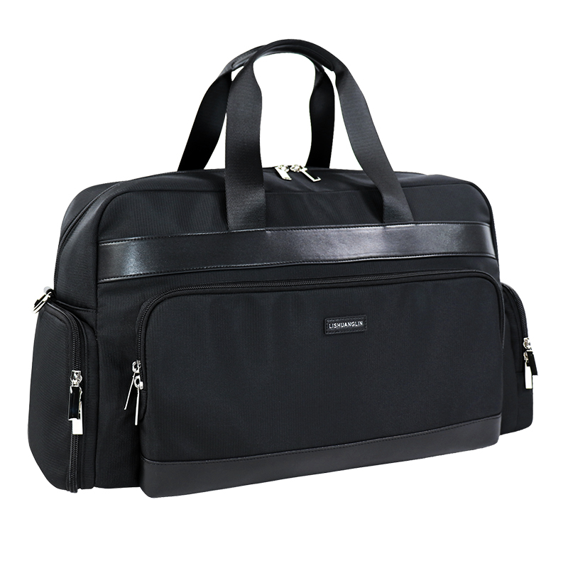 Custom OEM Black Nylon Business Travel Tote Briefcase with Multiple Pockets SLB26-001 product view 2