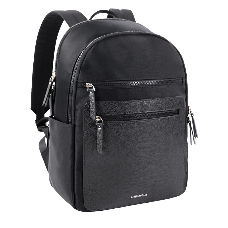 Custom OEM Blue Commuter Laptop Backpack with Dual Front Zipper Pockets SLB26-015 product view 6