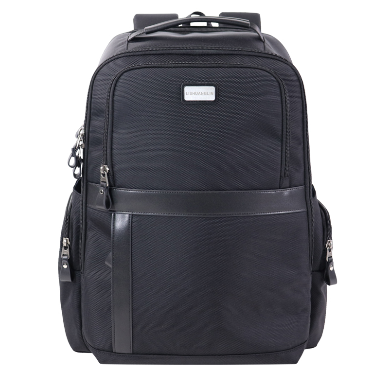 Custom OEM Blue Business Laptop Backpack with Contrast Trim and Side Pockets SLB26-021 product view 5