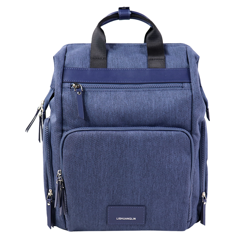 Custom OEM Blue Multi-Pocket Laptop Backpack with Dual Front Compartments SLB26-029