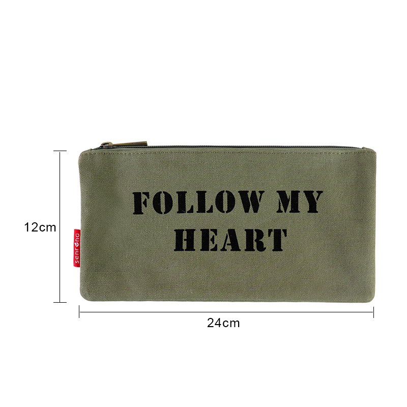 Custom OEM Flat Canvas Zipper Pouch for Travel Accessories SRD19-017 product view 2