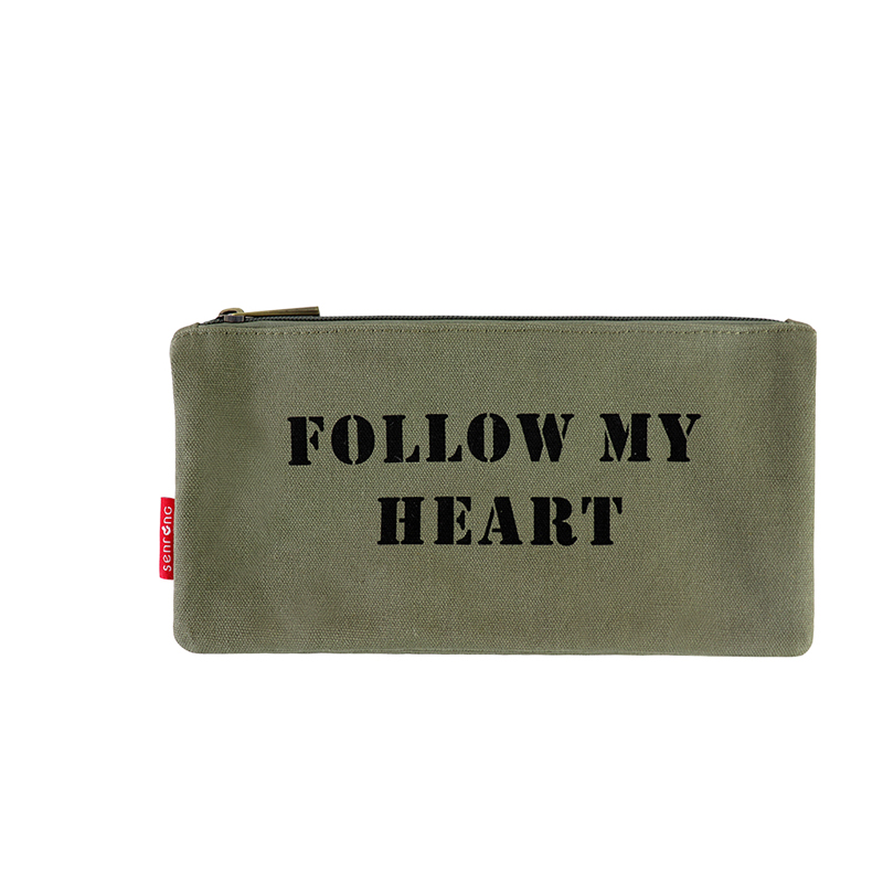 Custom OEM Flat Canvas Zipper Pouch for Travel Accessories SRD19-017