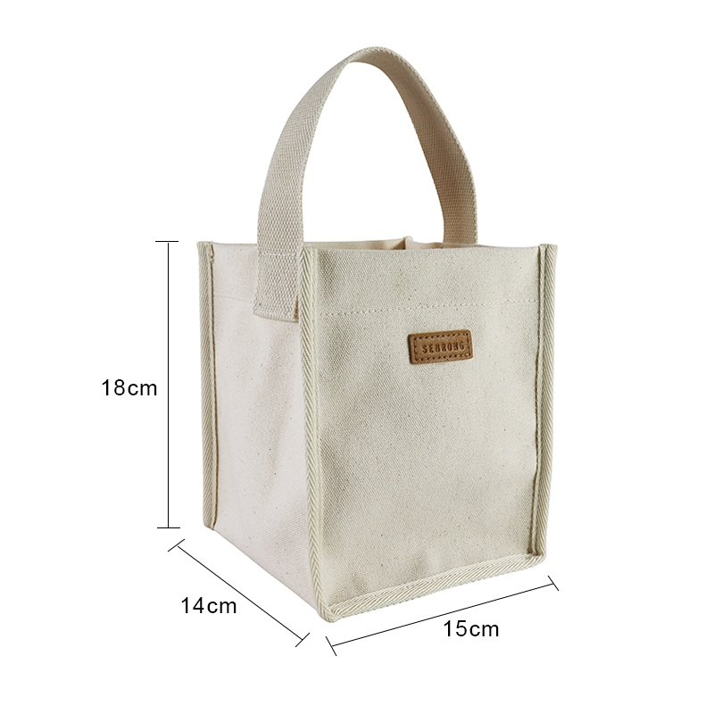 Custom OEM Mini Canvas Tote Bag with Short Handles for Retail Programs SRD19-018 product view 6