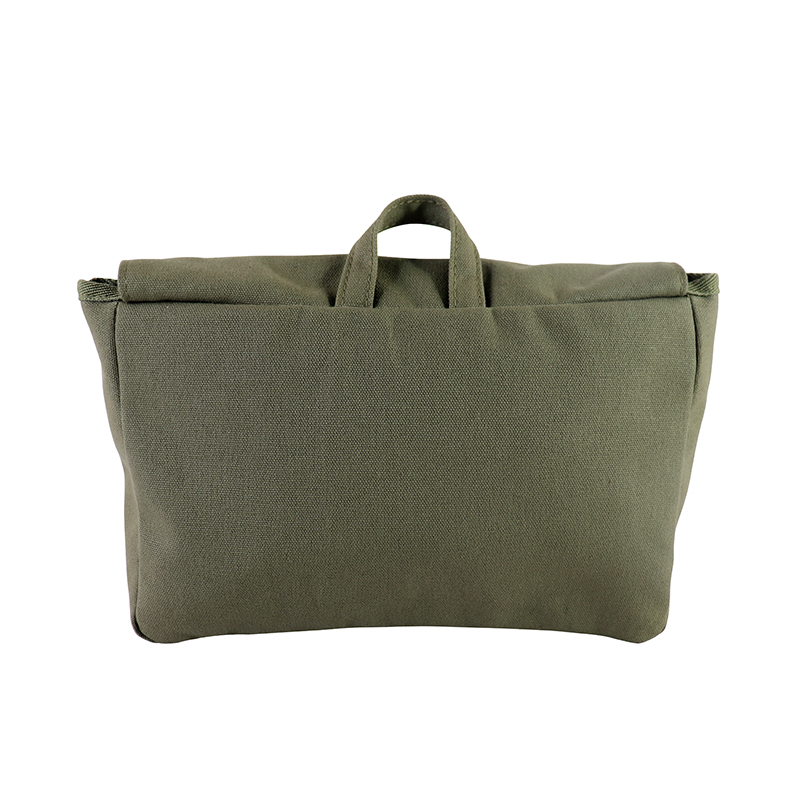 Custom OEM Canvas Messenger Bag with Flap Closure and Organizer Pockets SRD19-020 product view 3