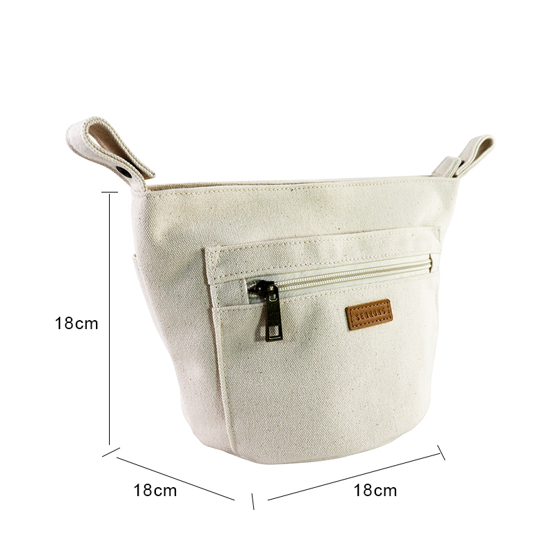 Custom OEM Canvas Hanging Organizer Pouch with Front Zipper Pocket SRD19-021 product view 6
