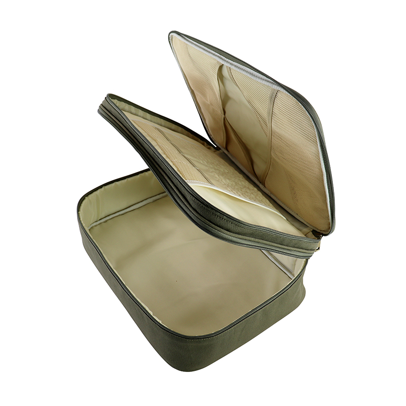 Custom OEM Structured Canvas Travel Case with Top Handle SRD19-022 product view 5