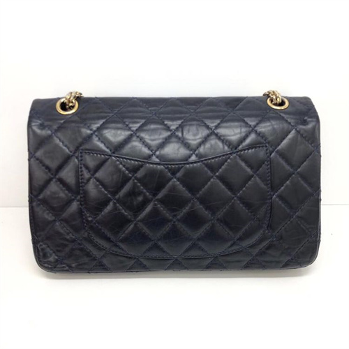 Black handbag with classic diamond quilting