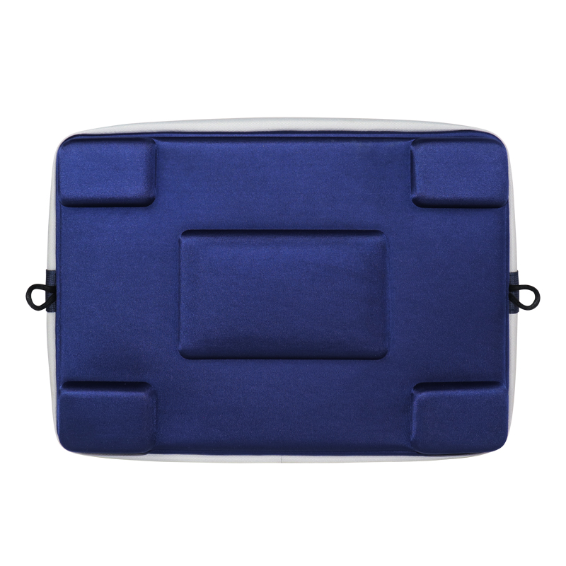 Custom White and Navy EVA Hard-Top Fold-Flat Cooler Bag product detail view 6