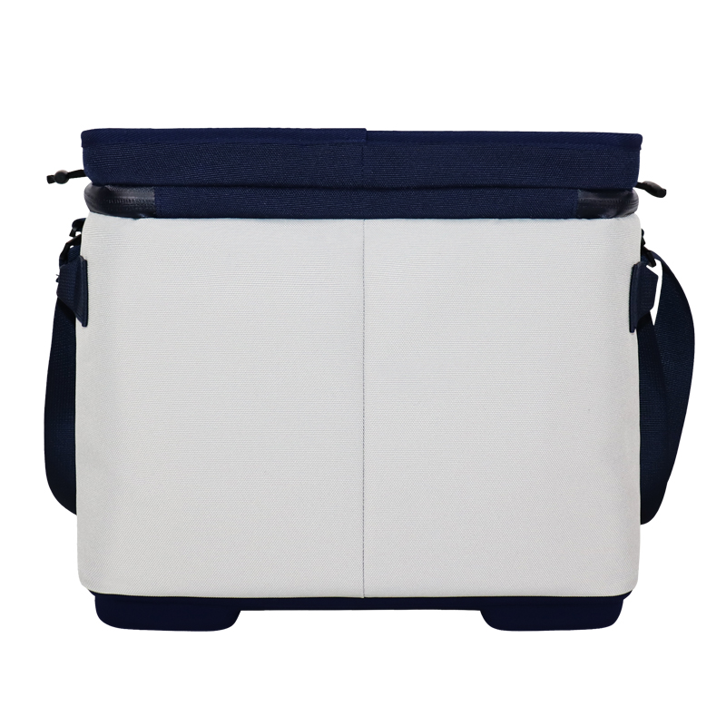 Custom White and Navy EVA Hard-Top Shoulder Cooler Bag product detail view 6