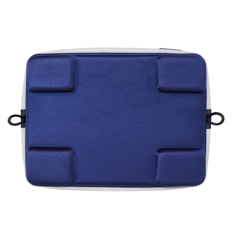 Custom White and Navy Compact EVA Hard-Top Lunch Cooler Bag product detail view 6
