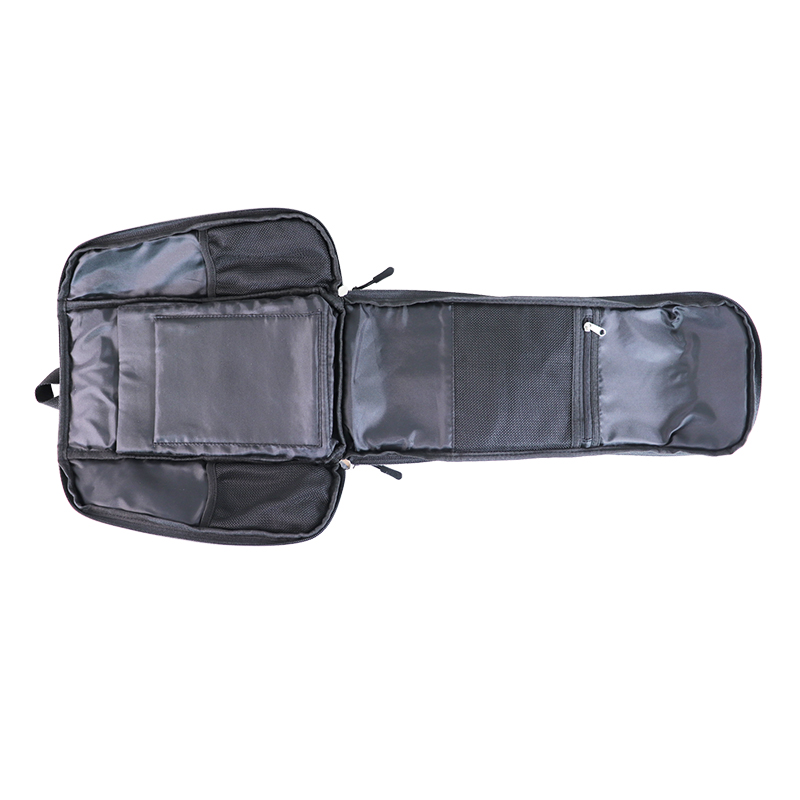 Custom OEM Grey Slim Laptop Backpack with Angled Front Zipper product view 6