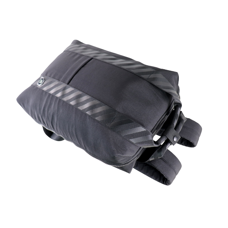 Custom OEM Black Backpack with Reflective Shoulder Straps product view 5