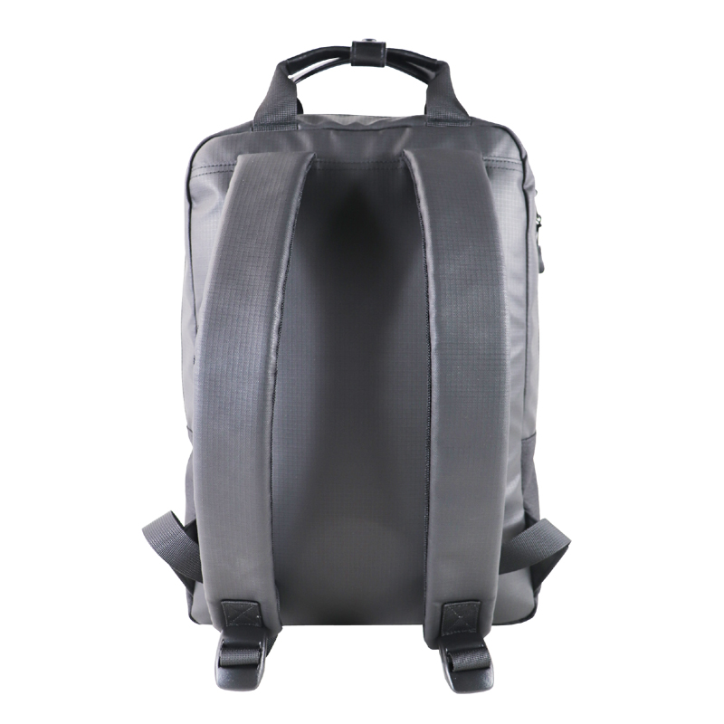 Custom OEM Grey Padded Laptop Backpack with Dual-Zone Front Pocket product view 3