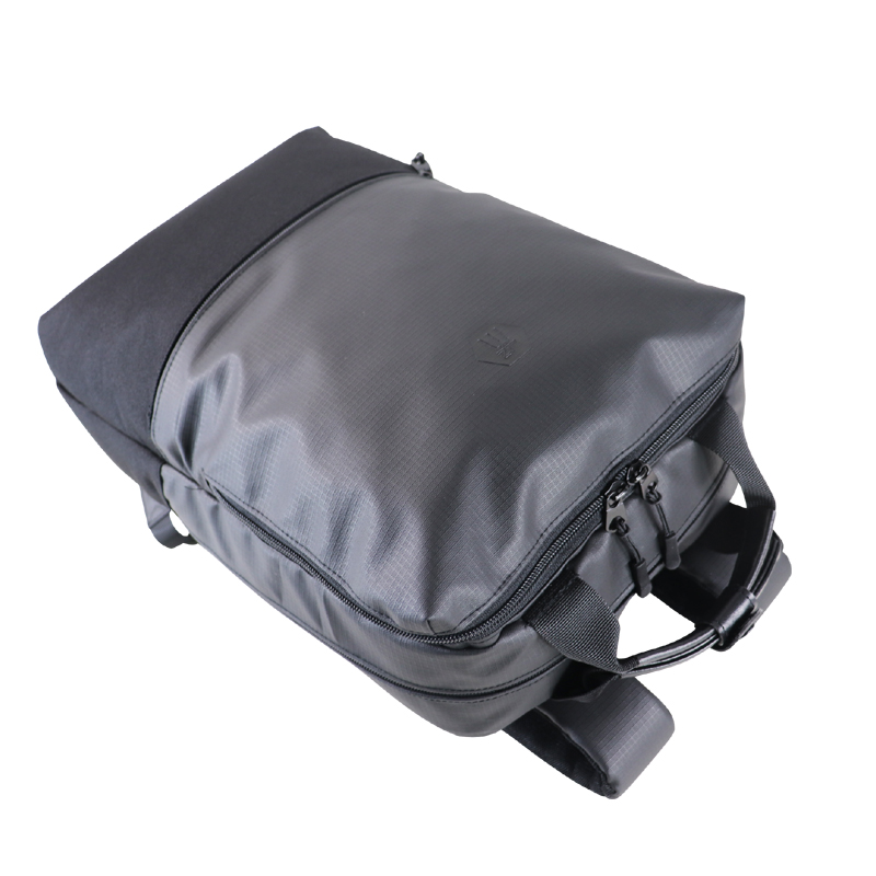 Custom OEM Grey Padded Laptop Backpack with Dual-Zone Front Pocket product view 4