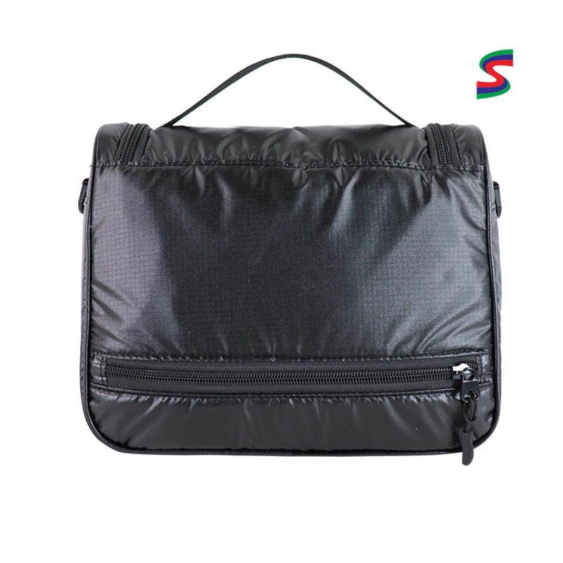 Custom Black Hanging Travel Toiletry Organizer with Front Pocket product detail view 4