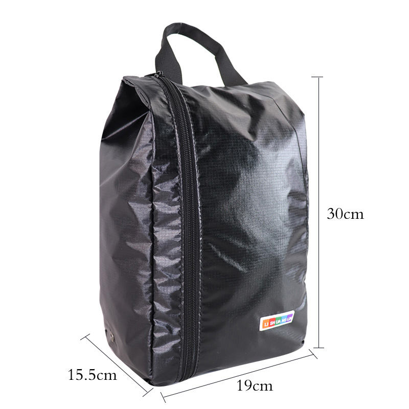 Custom Black Upright Hanging Toiletry Bag with Side Zipper product detail view 3