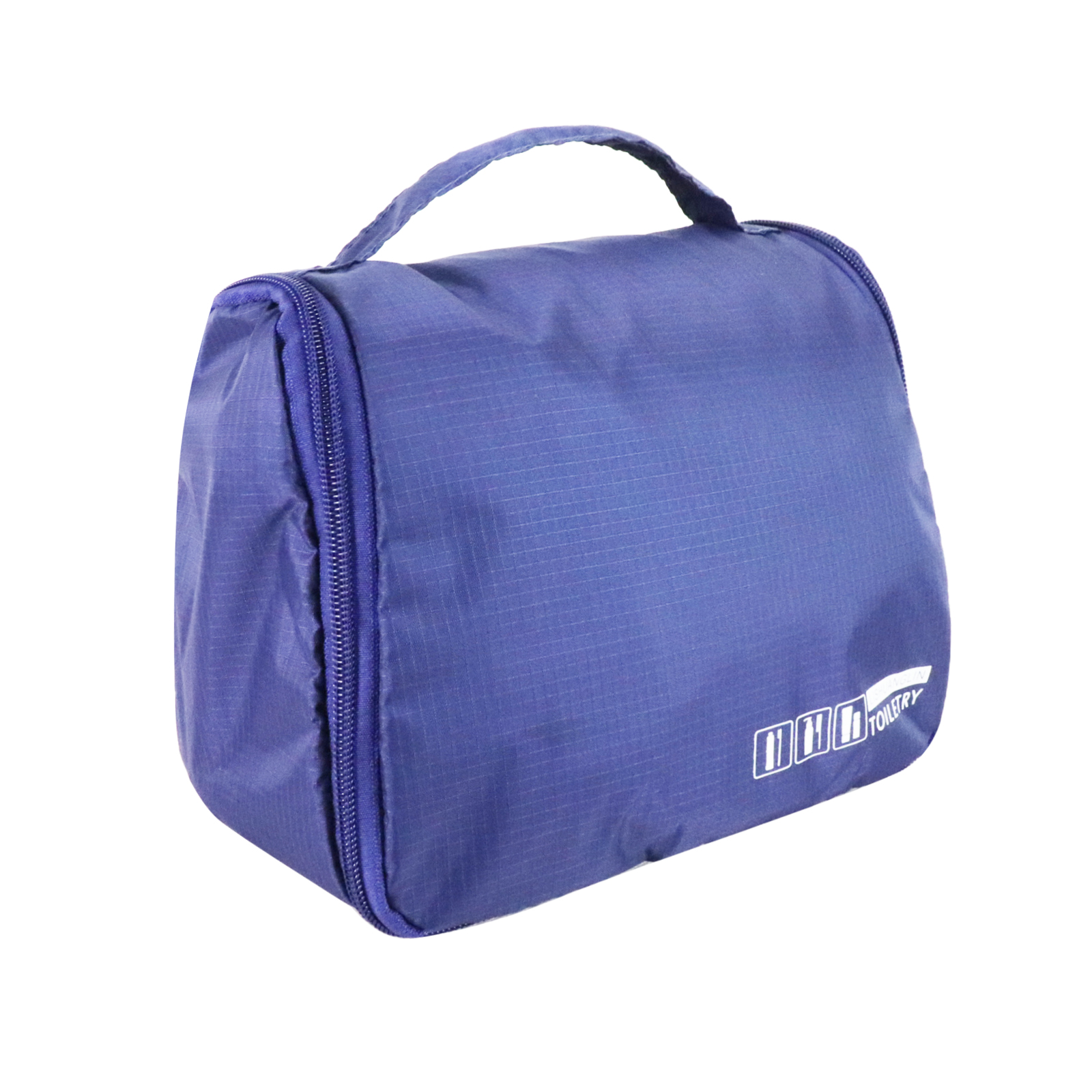Custom Blue Hanging Travel Toiletry Bag with Top Handle product detail view 3
