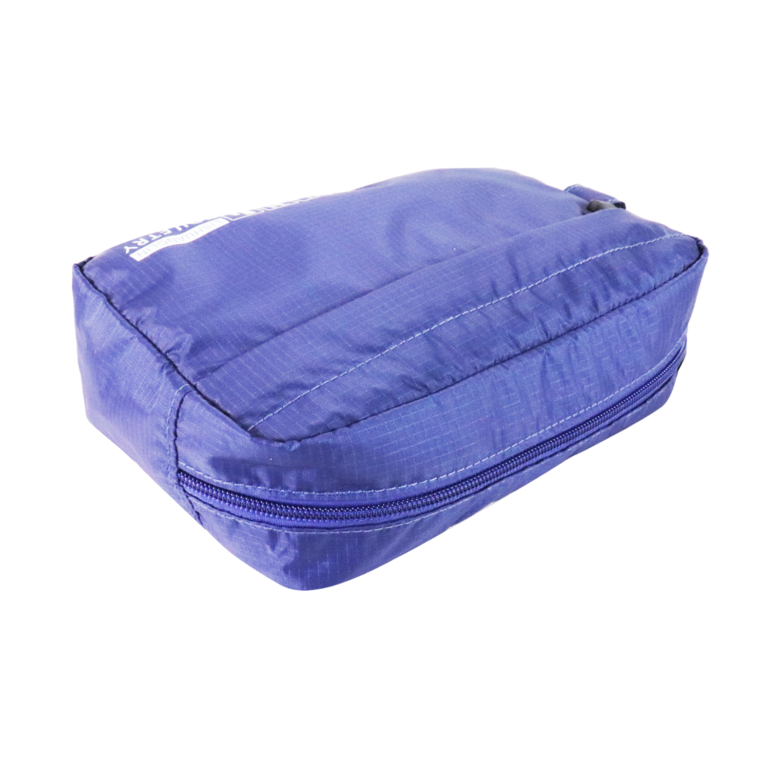 Custom Blue Travel Toiletry Organizer Pouch with Side Loop product detail view 5