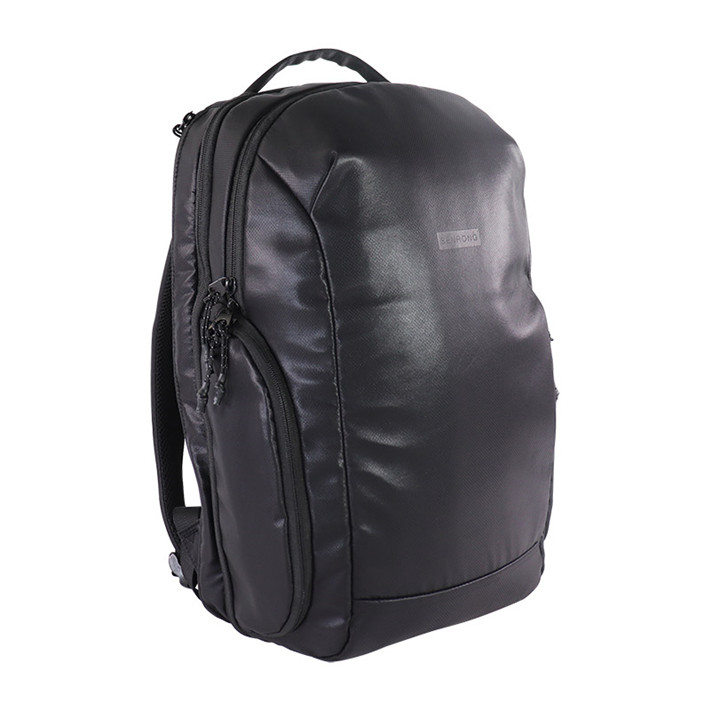 Custom OEM Black Water-Resistant Business Laptop Backpack with Side Compartments SRB19-001 product view 2