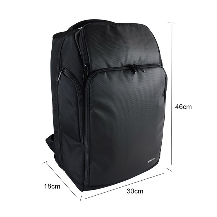 Custom OEM Black Multi-Compartment Laptop Backpack for Business Travel SRB19-003 product view 2