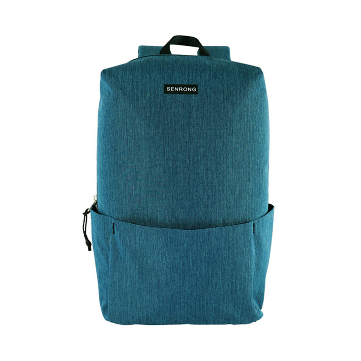 Custom OEM Blue Casual Laptop Backpack with Front Organizer Pocket SRB19-004