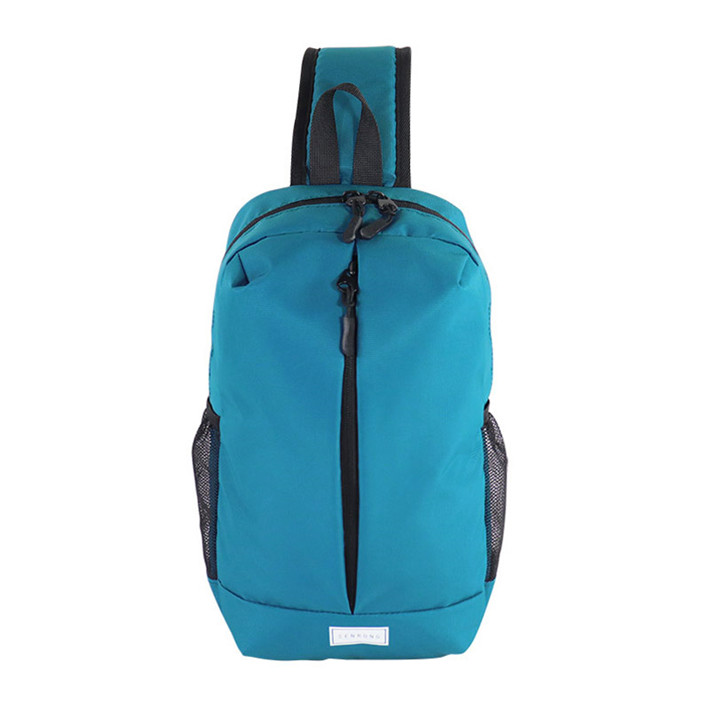 Custom OEM Teal Lightweight Backpack with Side Mesh Pockets SRB19-016