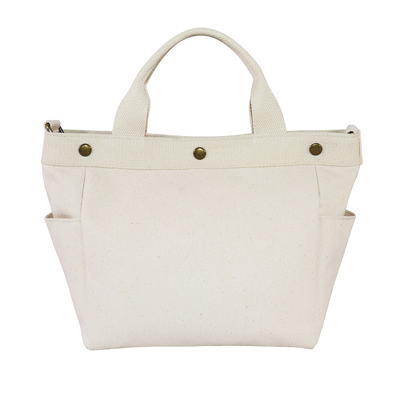 Custom OEM Canvas Tote with Side Pockets and Long Handles SRF19-014 product view 3