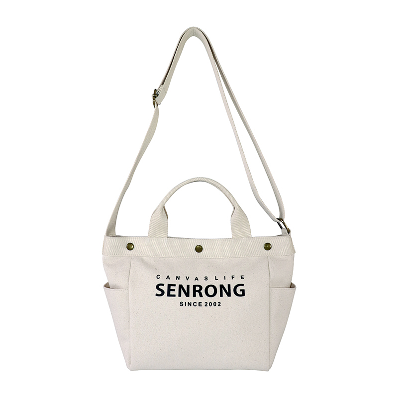 Custom OEM Canvas Tote with Side Pockets and Long Handles SRF19-014 product view 4