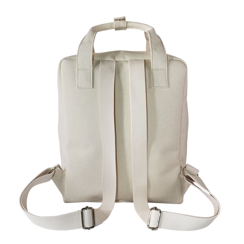 Custom OEM Canvas Backpack with Zippered Top and Front Pocket SRF19-021 product view 3