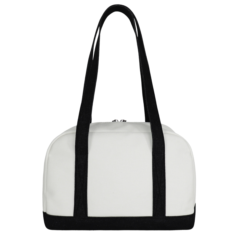 Custom Canvas Duffle Tote with Front Pocket and Web Handles — detail view 4