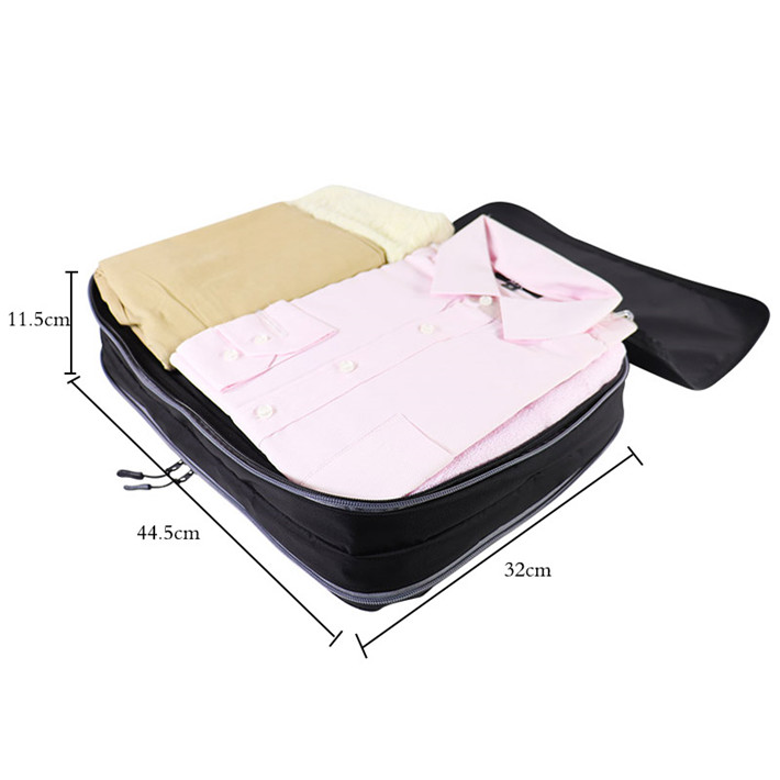 Custom OEM Black Double-Zip Foldable Travel Organizer Case product view 5