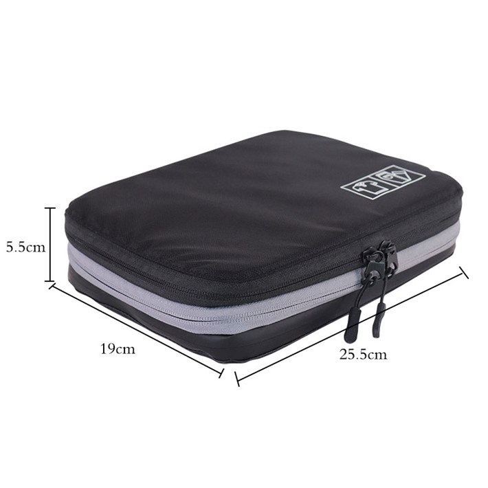 Custom OEM Black Slim Foldable Travel Storage Case with Dual Zippers product view 2