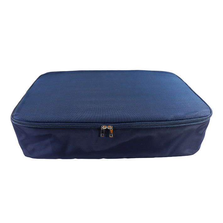 Custom OEM Navy Clothing Travel Organizer with Printed Front Panel product view 2