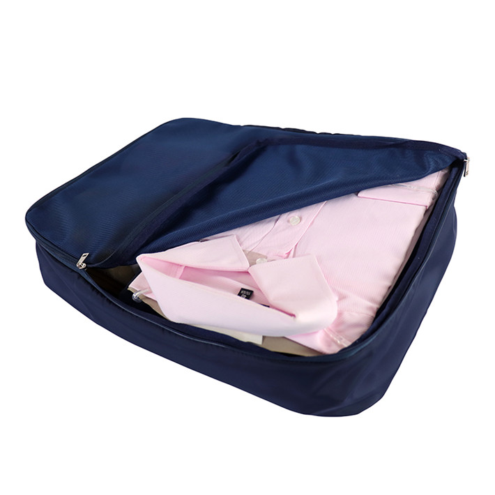 Custom OEM Navy Clothing Travel Organizer with Printed Front Panel product view 5
