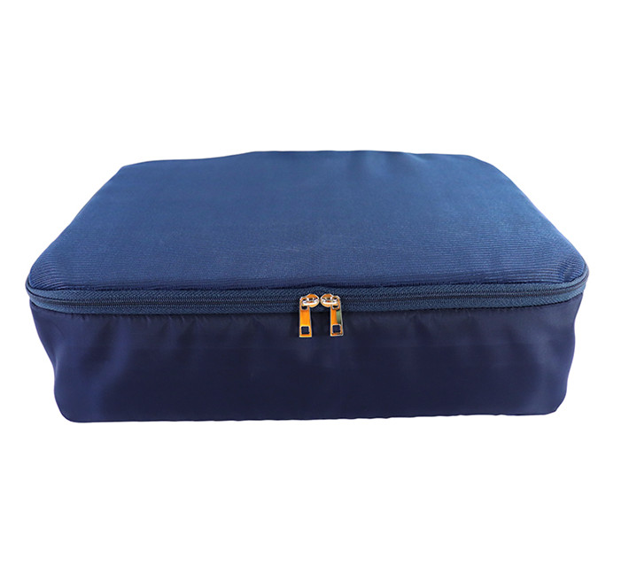 Custom OEM Navy Large Travel Packing Organizer with Double Zipper SRT19-041