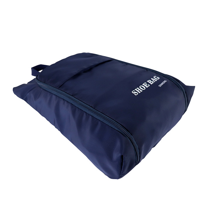 Custom OEM Navy Shoe Travel Bag with Front Zip Pocket product view 4