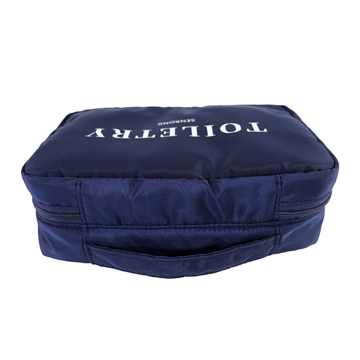 Custom OEM Navy Toiletry Travel Organizer with Double-Zip Compartment product view 3