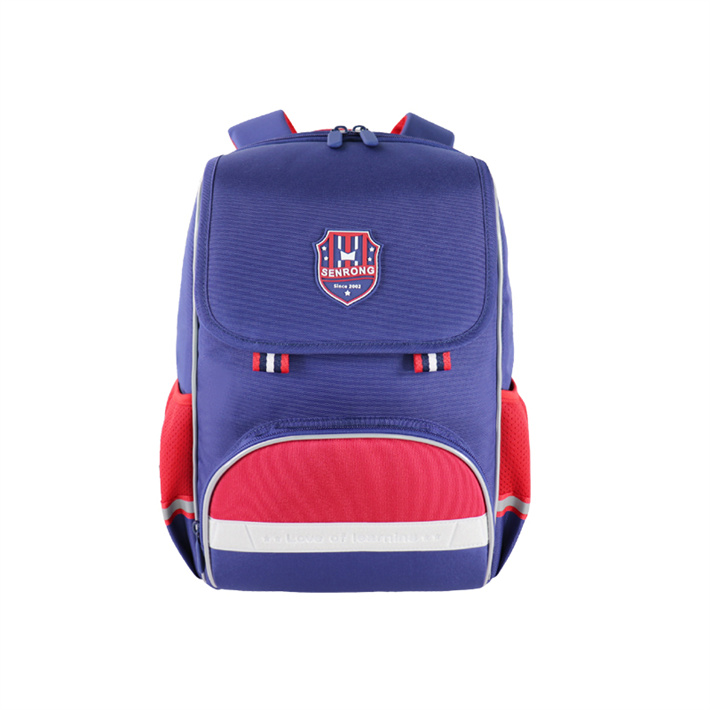 Custom OEM Blue Kids School Backpack with Multi-Compartment Front Pocket SRW21-002