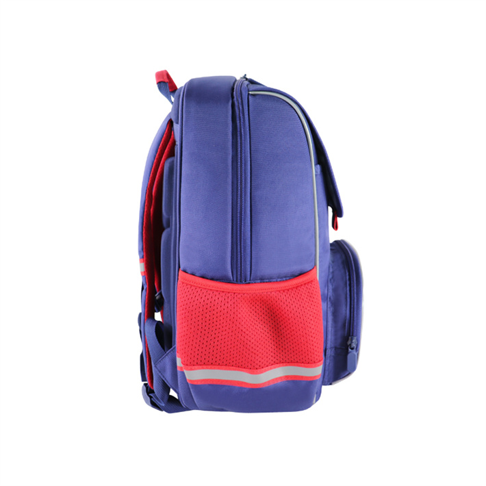 Custom OEM Blue Kids School Backpack with Multi-Compartment Front Pocket product view 5