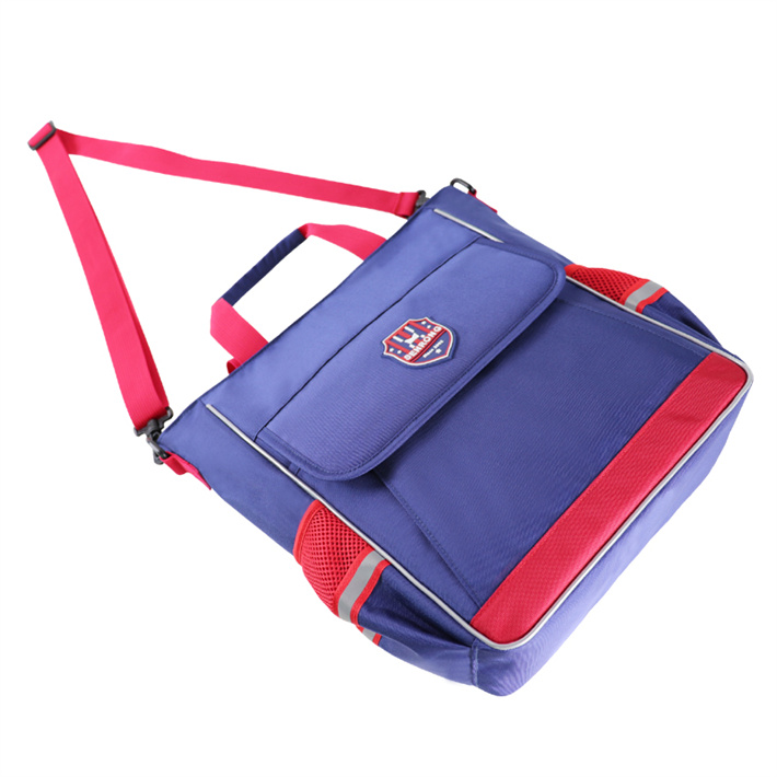 Custom OEM Blue Structured School Backpack with Front Organizer product view 5