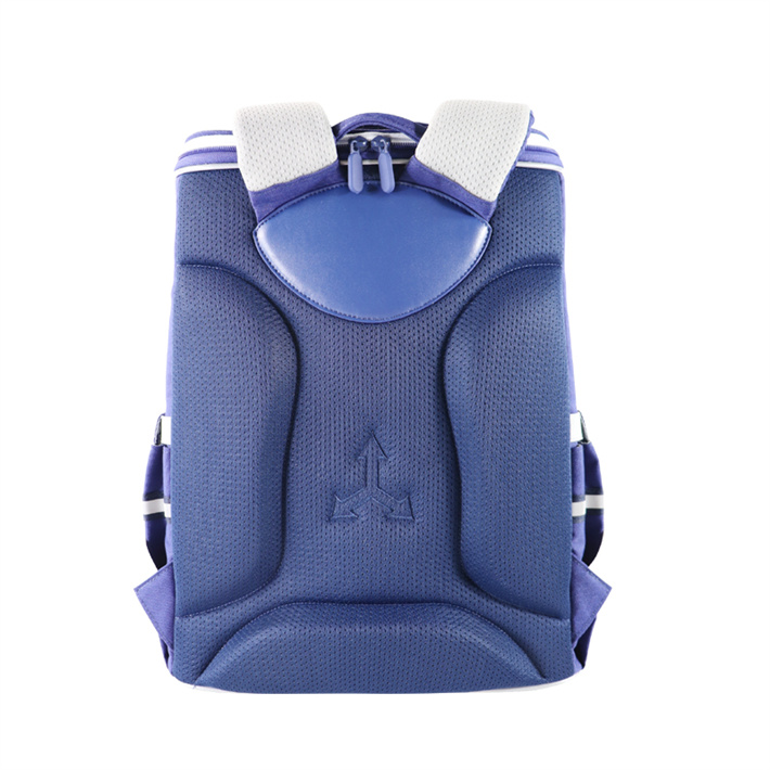 Custom OEM Blue Space Theme Kids Backpack with 3D Front Pocket product view 4
