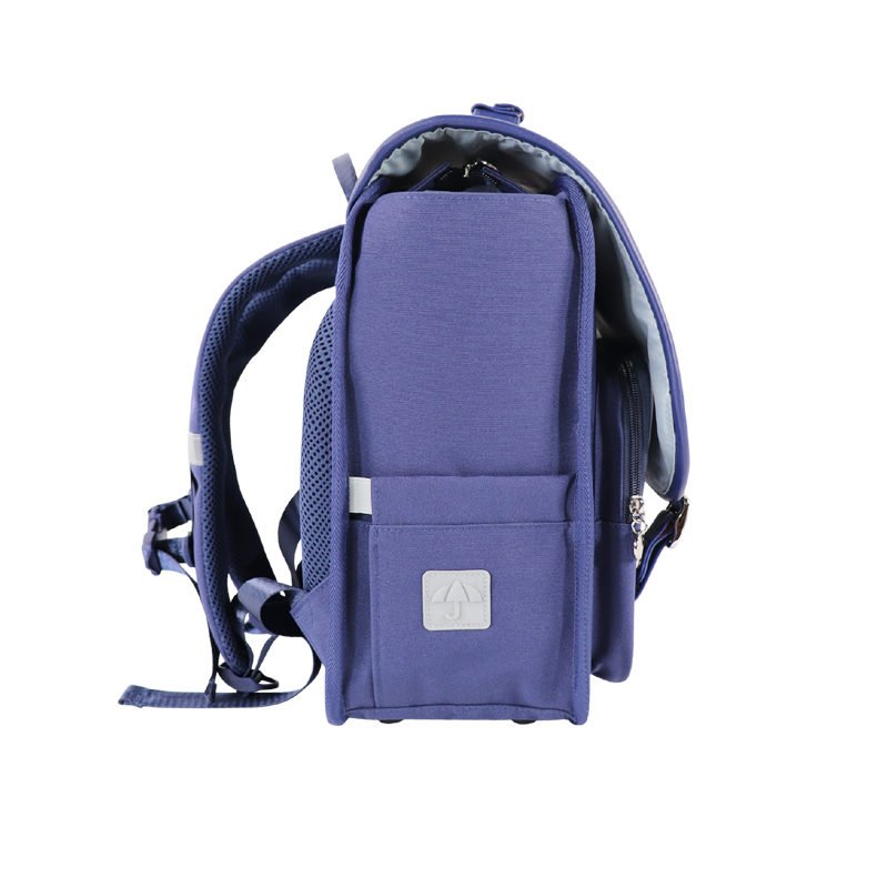 Custom OEM Royal Blue Structured School Backpack with Buckle Flap product view 2