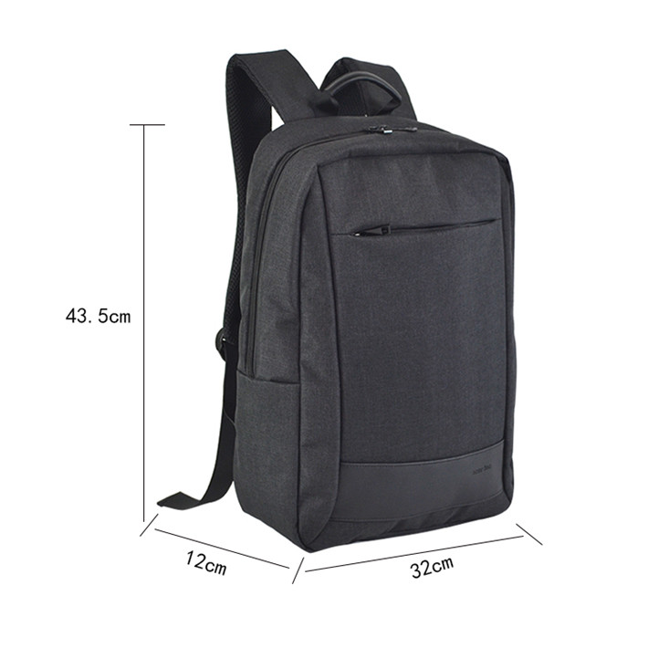 Custom OEM Black Slim Commuter Laptop Backpack product view 5