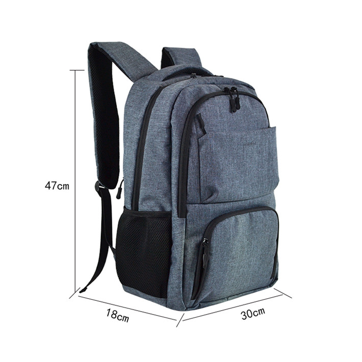 Custom OEM Grey Multi-Compartment Backpack with Large Front Organizer Pocket product view 5